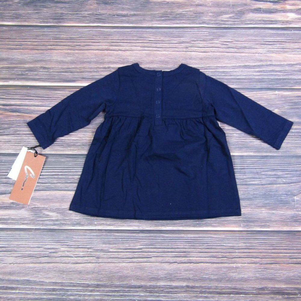 Nordstrom Christina Martinez NEW Toddler Baby 9M Blue Floral Dress Cute Spring - Picture 4 of 4